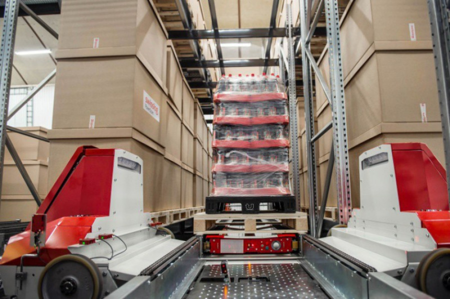 Powerstore pallet shuttle row carrier loading new 33551