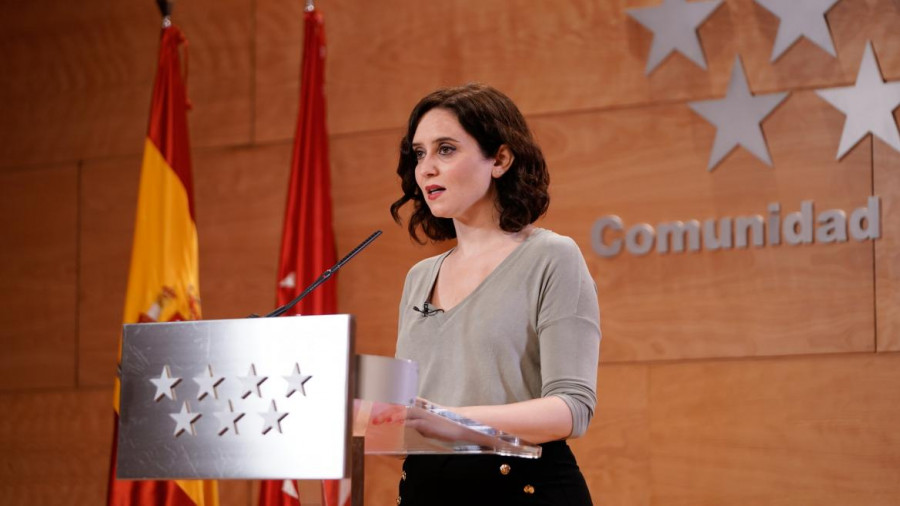 Comparecencia de la presidenta de la comunidad de madrid isabel diaz ayuso