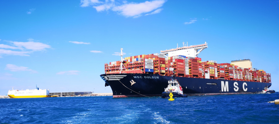 MSC Gulsun entrando en el Puerto de Valencia