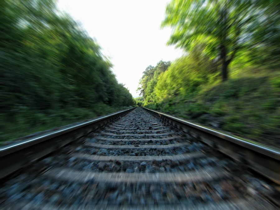 Track railway road sunlight transport green 1345227 pxhere
