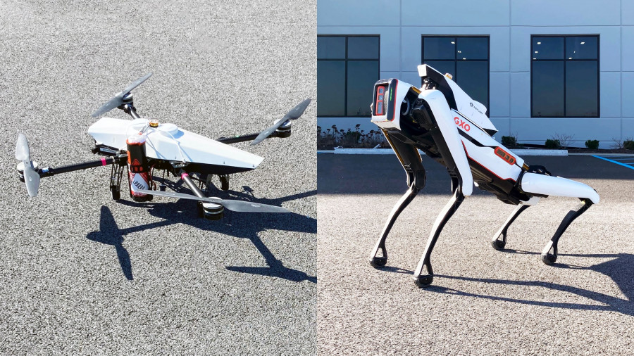 GXO apuesta por la seguridad con la tecnologia avanzada DroneDog y un sistema de drones de seguridad aerea de Asylon