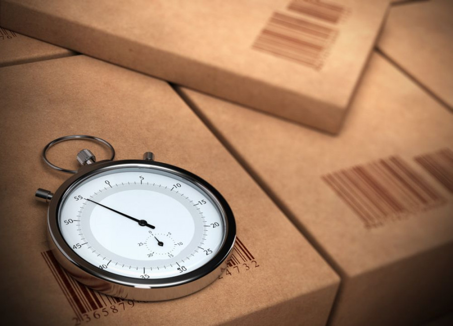 Tiempo cajas logística