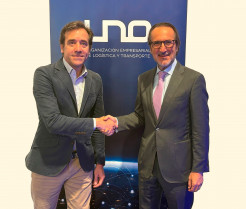 El presidente de UNO, Francisco Aranda, junto al CEO de Deliverea, Joan Rovira