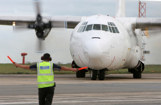 Aircraft on runway