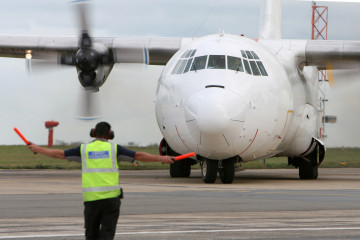 Aircraft on runway